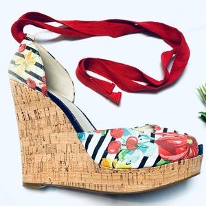 Wrap Around Wedge Sandals